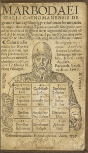Marbo Dei Galli Poetae Ve tustissimi de lapidibus pretiosis Encheri dion, cum scholijs Pictorij Vil lingensis